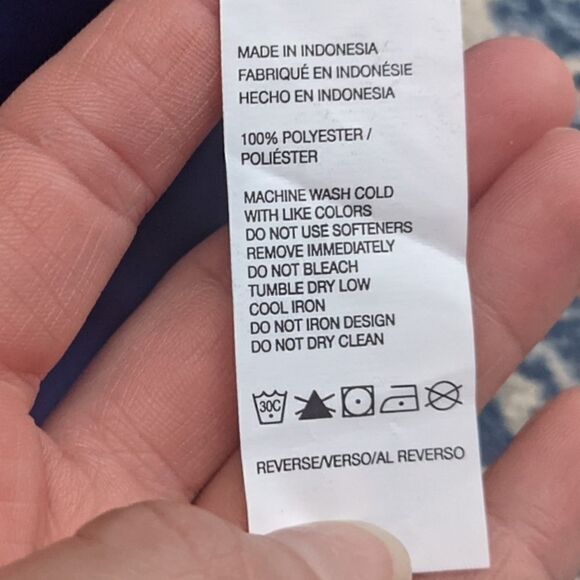 Izod Golf blue striped polo buttons golfing spring summer shirt small - Picture 5 of 8